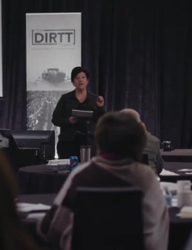 Rena speaking A speaker at The DIRTT Project