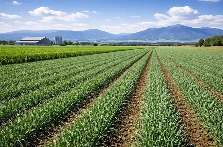 Onion field2 A field of onions in Idaho