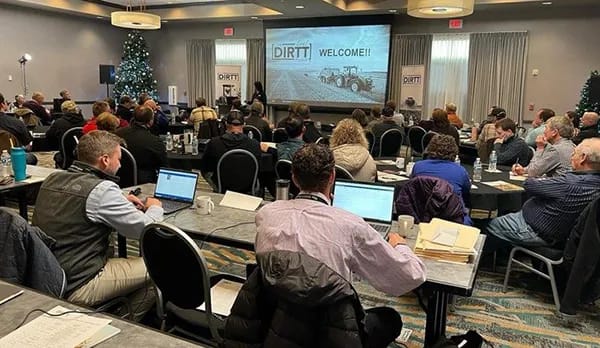 A group of farm families attending The DIRTT Project workshop