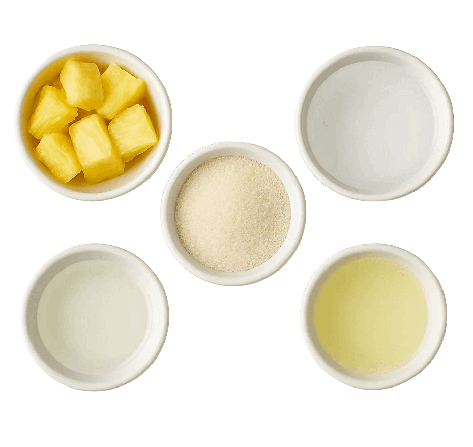 the 5 ingredients in the pineapple popsicles